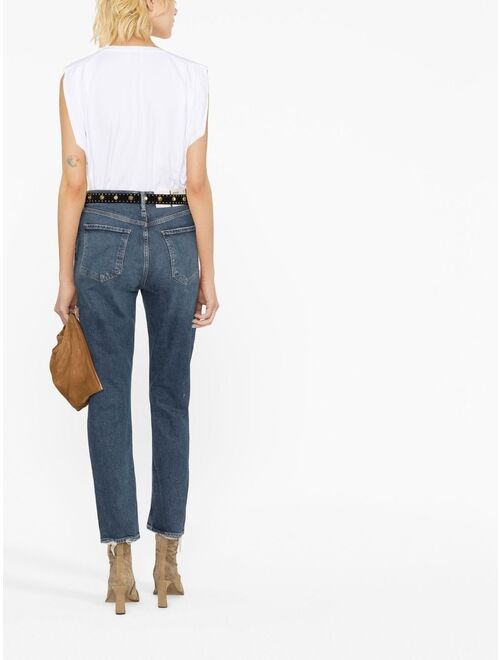 AGOLDE high-waisted slim-fit jeans