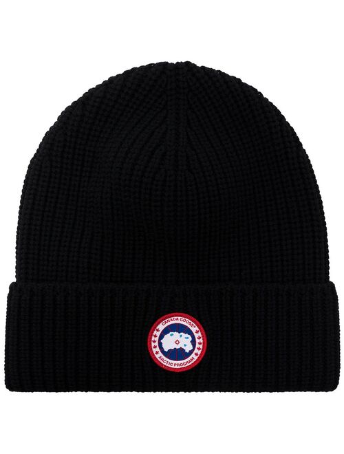 Canada Goose Arctic Disc ribbed-knit beanie