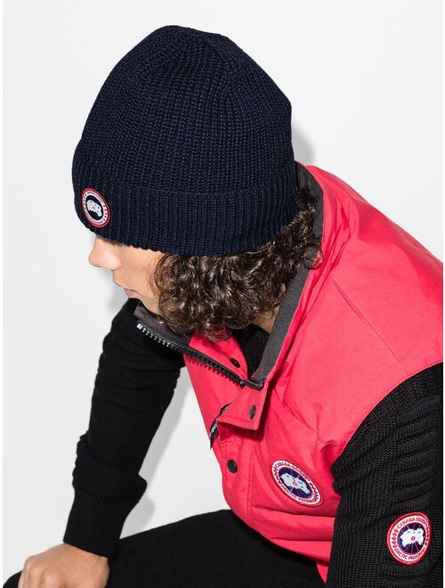 Canada Goose Arctic Disc ribbed-knit beanie