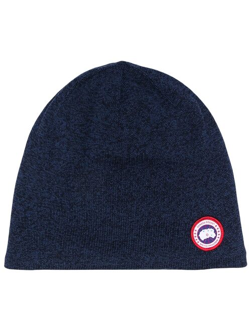 Canada Goose logo patch knitted beanie