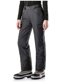 TSLA Women's Winter Snow Pants, Waterproof Insulated Ski Pants, Ripstop Snowboard Bottoms