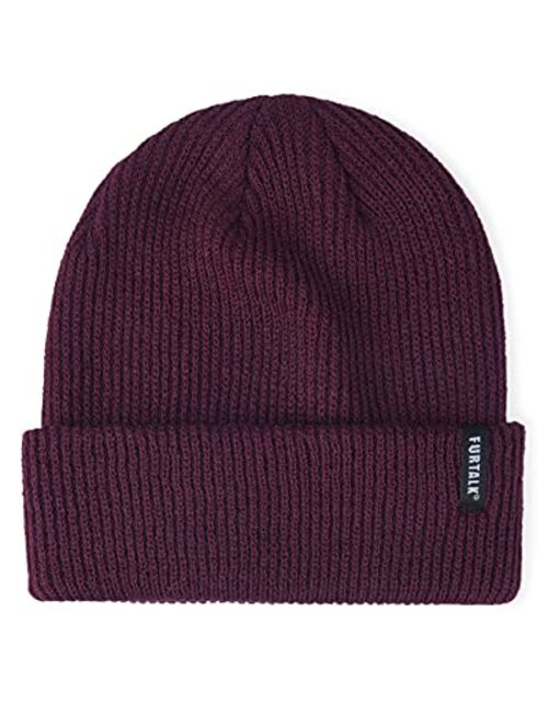 FURTALK Beanie Hat for Women Men Winter Hat Womens Cuffed Beanies Knit Skull Cap Warm Ski Hats