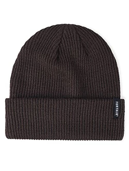 FURTALK Beanie Hat for Women Men Winter Hat Womens Cuffed Beanies Knit Skull Cap Warm Ski Hats