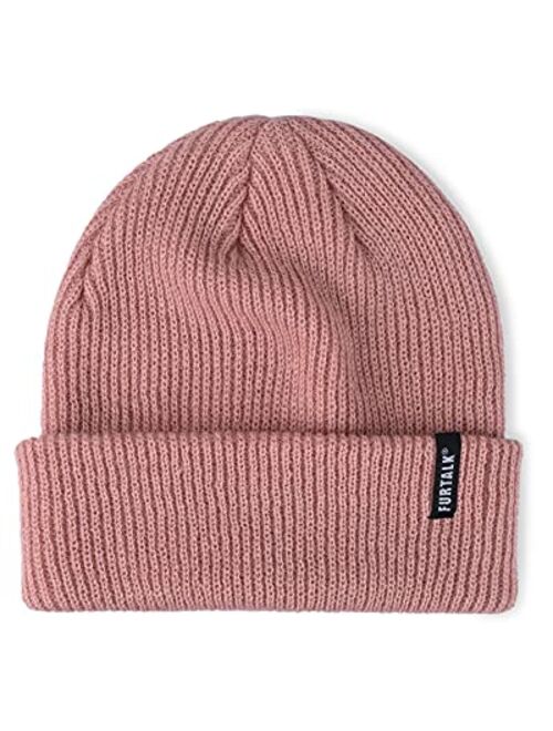 FURTALK Beanie Hat for Women Men Winter Hat Womens Cuffed Beanies Knit Skull Cap Warm Ski Hats