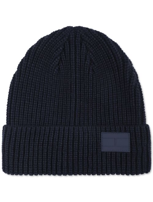 Tommy Hilfiger Men's Shaker Cuff Hat Beanie with Ghost Patch