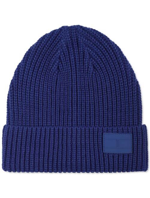 Tommy Hilfiger Men's Shaker Cuff Hat Beanie with Ghost Patch