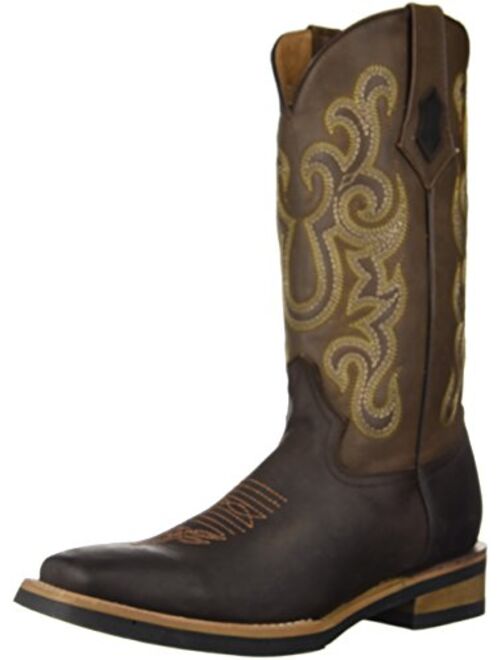 Ferrini Men's Taylor Teju Lizard Square Toe Leather Heeled Western Boots