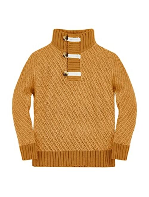 Makkrom Toddler Sweater Baby Boy Girl Turtleneck Cable Knit Sweaters Long Sleeve Christmas Outwear Spring Fall Winter