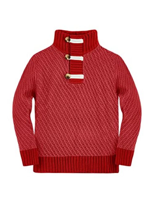 Makkrom Toddler Sweater Baby Boy Girl Turtleneck Cable Knit Sweaters Long Sleeve Christmas Outwear Spring Fall Winter