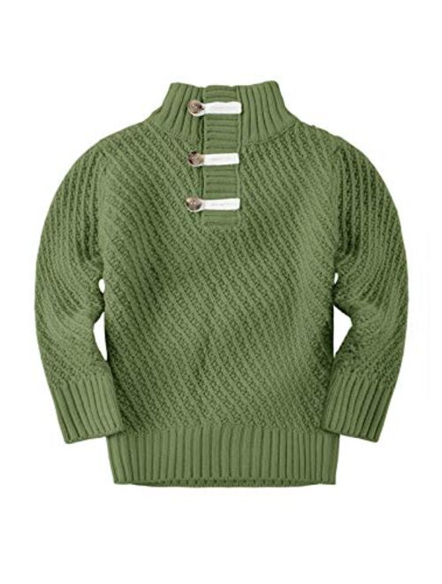 Makkrom Toddler Boys Cable Knit Sweater Kids Pullover Turtleneck Comfortable Winter Sweaters