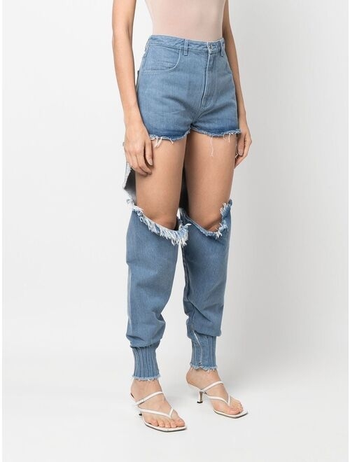 Marques'Almeida high-waisted cut-out jeans