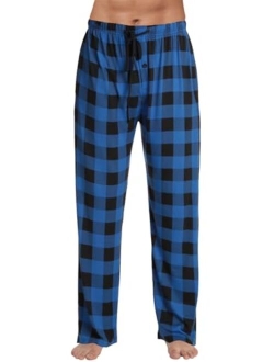 #followMe Microfleece Mens Buffalo Plaid Pajama Pants with Pockets