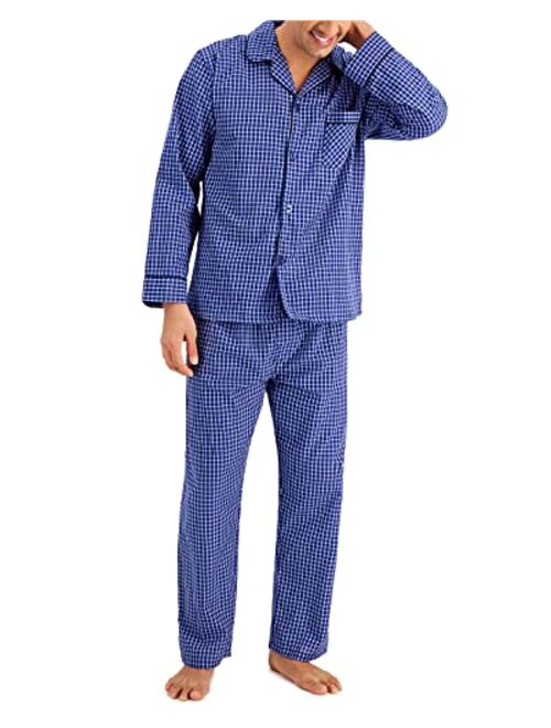 Hanes Woven Plain-Weave Pajama Set