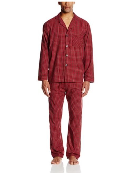 Hanes Woven Plain-Weave Pajama Set