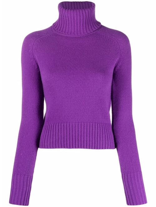 AMI Paris funnel neck virgin wool jumper