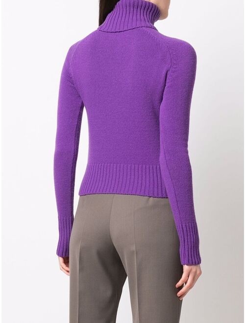 AMI Paris funnel neck virgin wool jumper