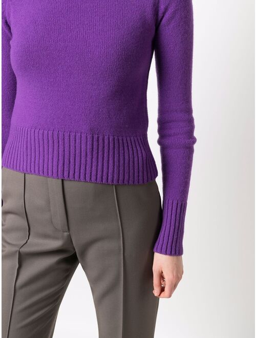 AMI Paris funnel neck virgin wool jumper