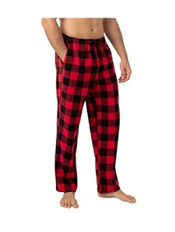 Men's Pajama Pants, Plaid Sleepwear Lounge & Sleep PJ Bottoms with Pockets and Drawstring M39 Flannel/M128 Fleece