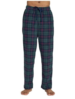 Men's Pajama Pants, Plaid Sleepwear Lounge & Sleep PJ Bottoms with Pockets and Drawstring M39 Flannel/M128 Fleece