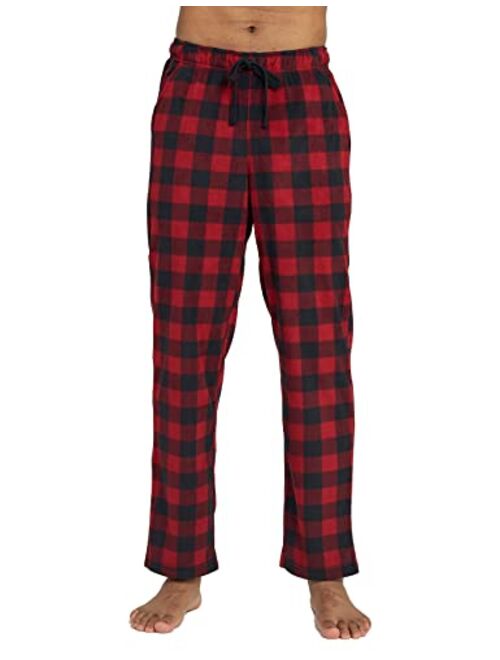 LAPASA Men's Pajama Pants, Plaid Sleepwear Lounge & Sleep PJ Bottoms with Pockets and Drawstring M39 Flannel/M128 Fleece