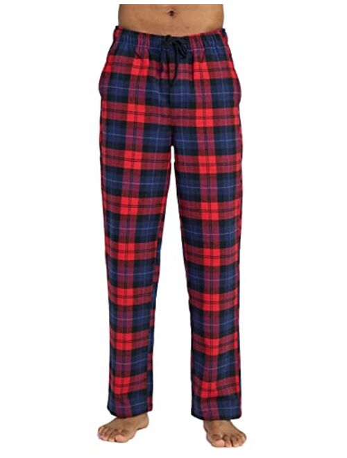 LAPASA Men's Pajama Pants, Plaid Sleepwear Lounge & Sleep PJ Bottoms with Pockets and Drawstring M39 Flannel/M128 Fleece