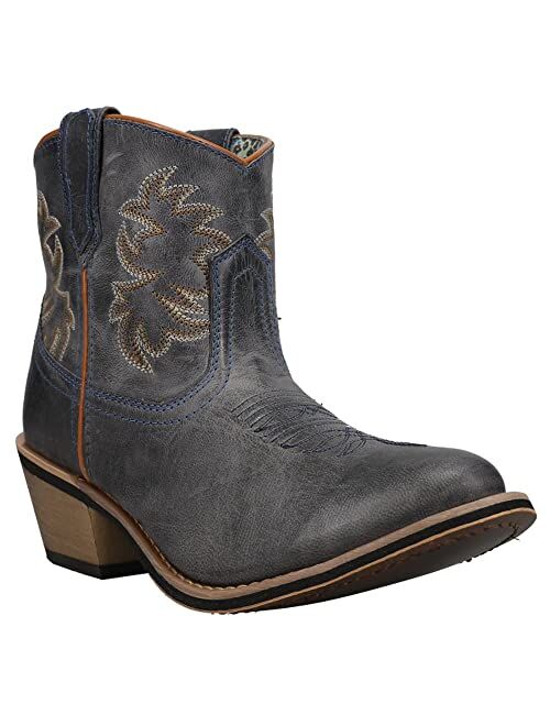 Laredo Women's Sapphyre Leather Western Booties Round Toe