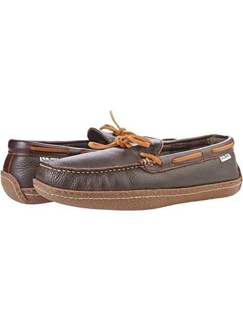 L.L.Bean Hand Sewn Slippers Flannel-Lined