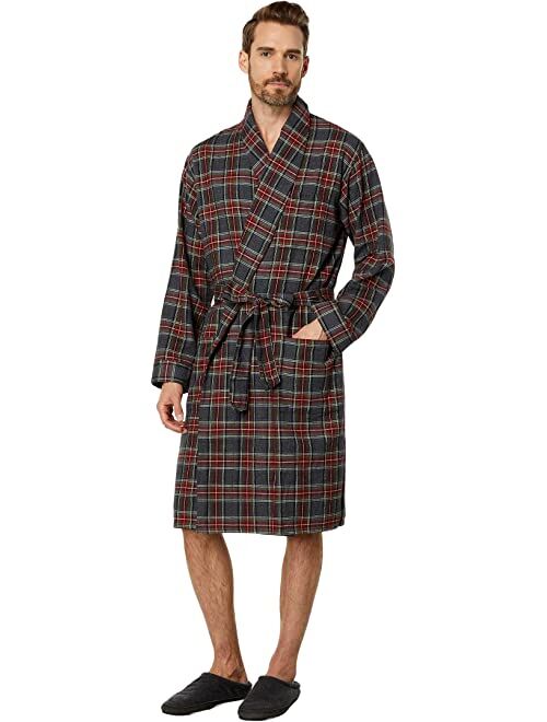 L.L.Bean Scotch Plaid Flannel Robe Regular