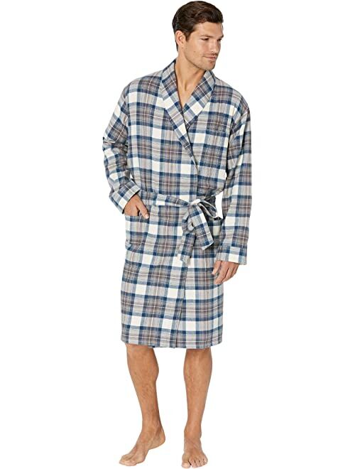 L.L.Bean Scotch Plaid Flannel Robe Regular