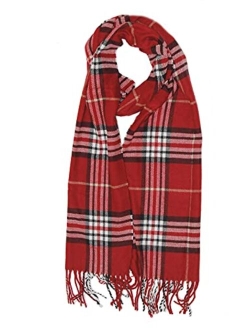 Cirrus New Soft Cashmere Feel Plaid Check and Solid Winter Scarf