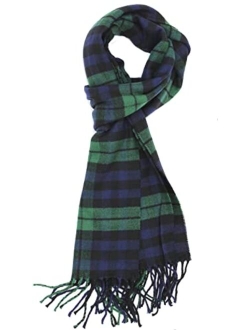 Cirrus New Soft Cashmere Feel Plaid Check and Solid Winter Scarf