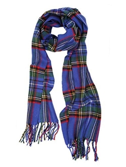 Cirrus New Soft Cashmere Feel Plaid Check and Solid Winter Scarf