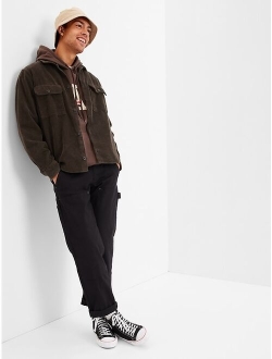 Corduroy Textured Long Sleeve Relaxed Fit Overshirt