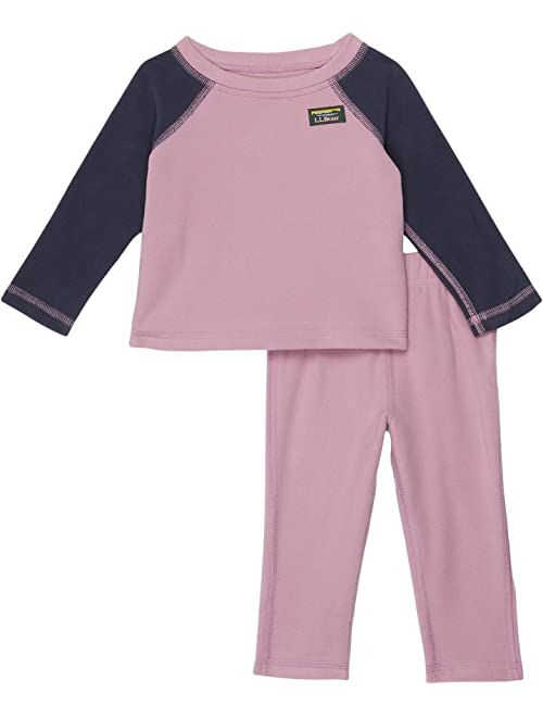 L.L.Bean Fitness Fleece Long Sleeve Tee/Pants Set Color-Block (Toddler)