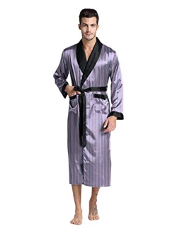 Regency New York Mens Silky Satin Robe