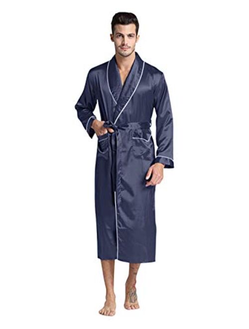 Regency New York Mens Silky Satin Robe