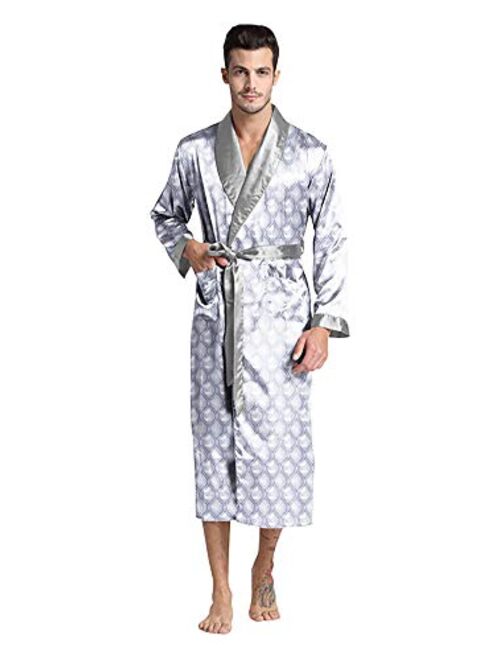 Regency New York Mens Silky Satin Robe