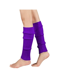 Zando Womens Fashion Leg Warmers Adult Junior 80s Ribbed Knitted Long Socks for Party Sports Casual Socks