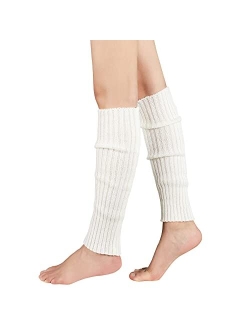 Zando Womens Fashion Leg Warmers Adult Junior 80s Ribbed Knitted Long Socks for Party Sports Casual Socks