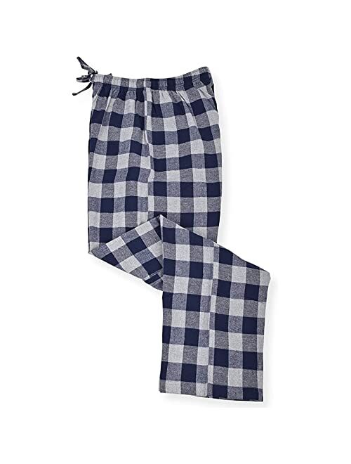 Hanes Men's 100% Cotton Flannel Plaid Pajama Top and Pant Set