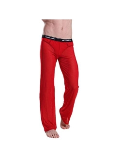 CaveHero Men's Mesh See Through Pajama Pants Nightwear Sleep Bottoms Underwear