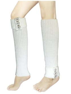 Dahlia Women's Leg Warmers & Boot Cuffs - Synthetic Wool, Cable Knit