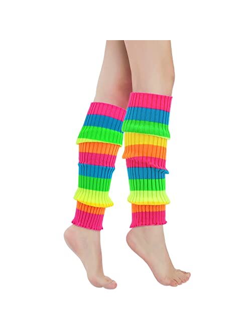 Sarfel Leg Warmers for Women 80s Ribbed Knit Leg Warmer Custume Womens Leg Warmers Sports Party Accessories