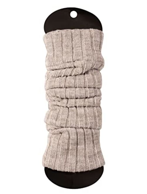 SERIMANEA Wool Knit Long Leg Warmers for Women and Girls Ankle Cuffs Max Calf's Circumference-14.5" Length-23.6"