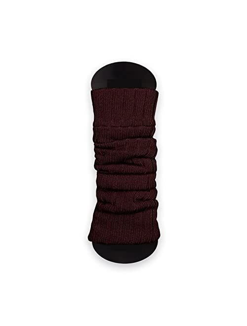 SERIMANEA Wool Knit Long Leg Warmers for Women and Girls Ankle Cuffs Max Calf's Circumference-14.5" Length-23.6"