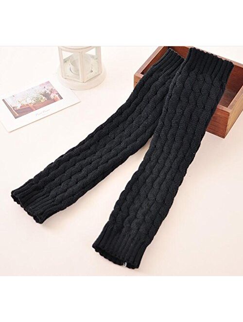 Elandy Knit Winter Thermal Warm Leg Warmers-Long Socks Boot Cuffs Topper Legging Pads For Women Lady Girls Best Xmas Gift