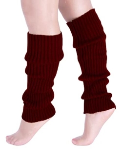 Women's 1 Pair Ribbed Knit Leg Warmers 80s Boot Long Socks