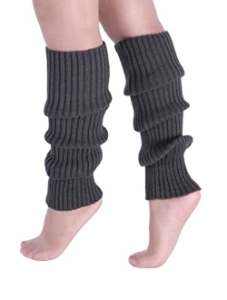 Women's 1 Pair Ribbed Knit Leg Warmers 80s Boot Long Socks