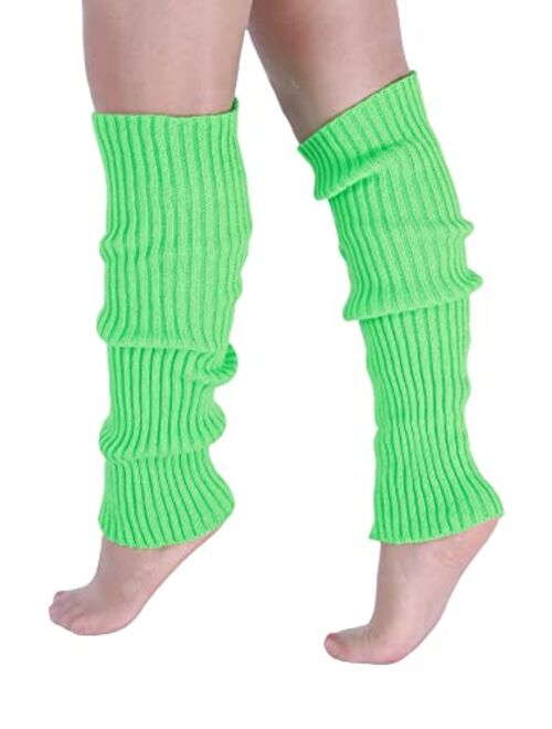 Milumia Women's 1 Pair Ribbed Knit Leg Warmers 80s Boot Long Socks