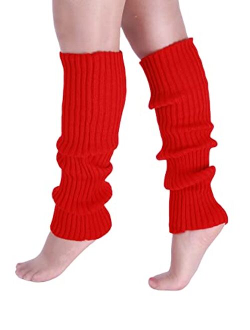 Milumia Women's 1 Pair Ribbed Knit Leg Warmers 80s Boot Long Socks